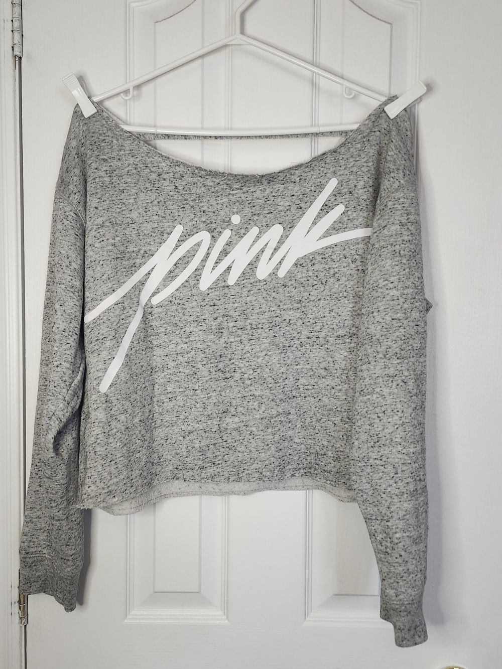 PINK Victoria's Secret Heather Gray Pullover Sweater Size M
